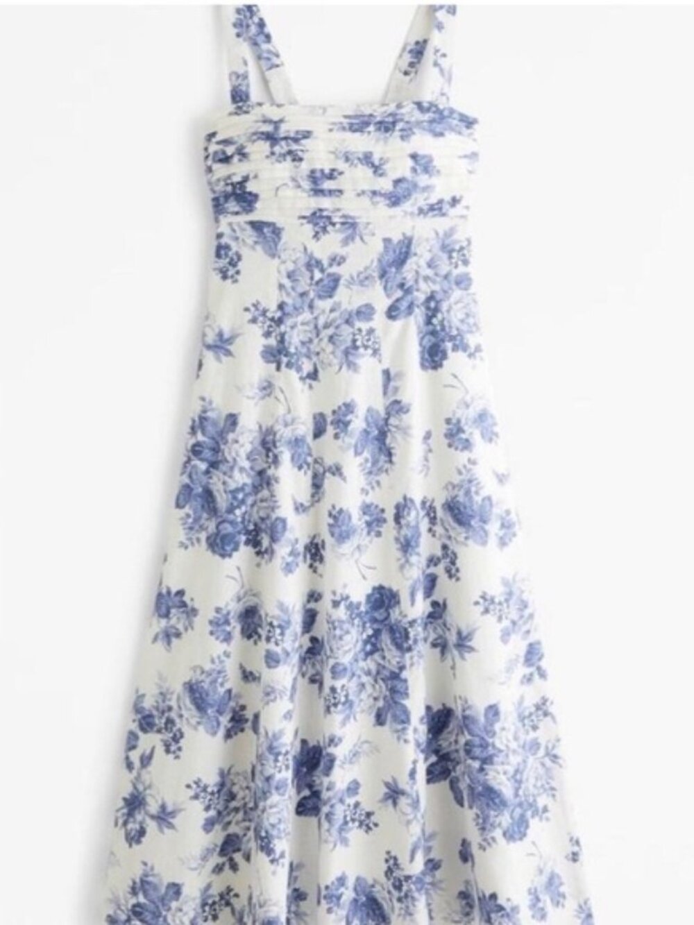 Floral Blue and White Mini Dress